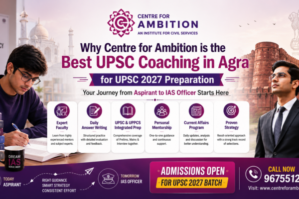 Why Centre for Ambition is the Best UPSC Coaching in Agra for UPSC 2027 Preparation